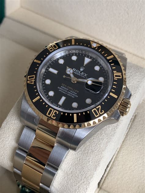 rolex bi metal sea dweller|rolex sea dweller watch size.